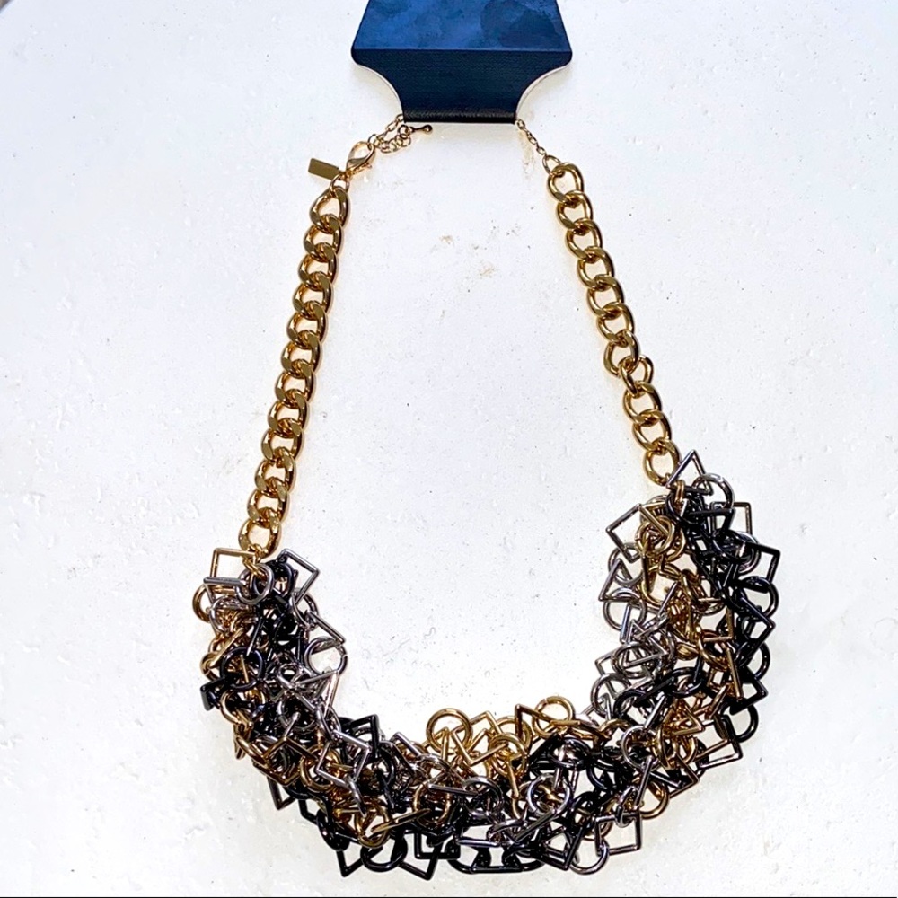 Tri-color Necklace (square, triangle, circle)